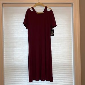 Art Class Girls Wine Colored Buttery Soft A-line Dress Large 10/12 NWT